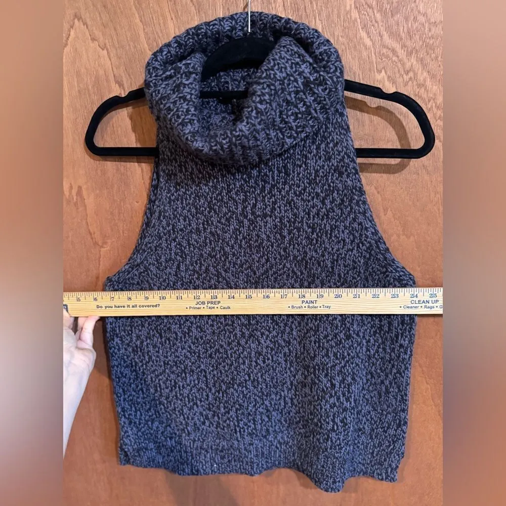 Madewell Blue Sleeveless Turtleneck Sweater Size L - Image 6