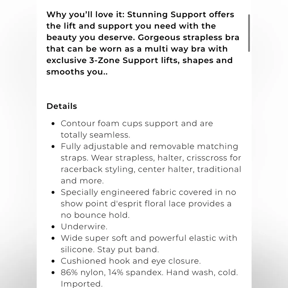 Soma Black Stunning Support Strapless Underwire Contour Bra 38DDD 38F Size undefined - Image 6