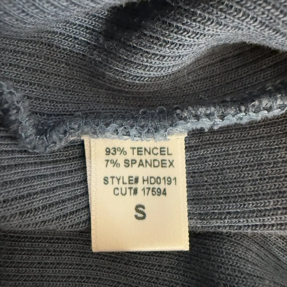 NWOT Revolve Monrow Striped Tank Midi Dress Women's Small Blue Steel Ribbed - Image 13