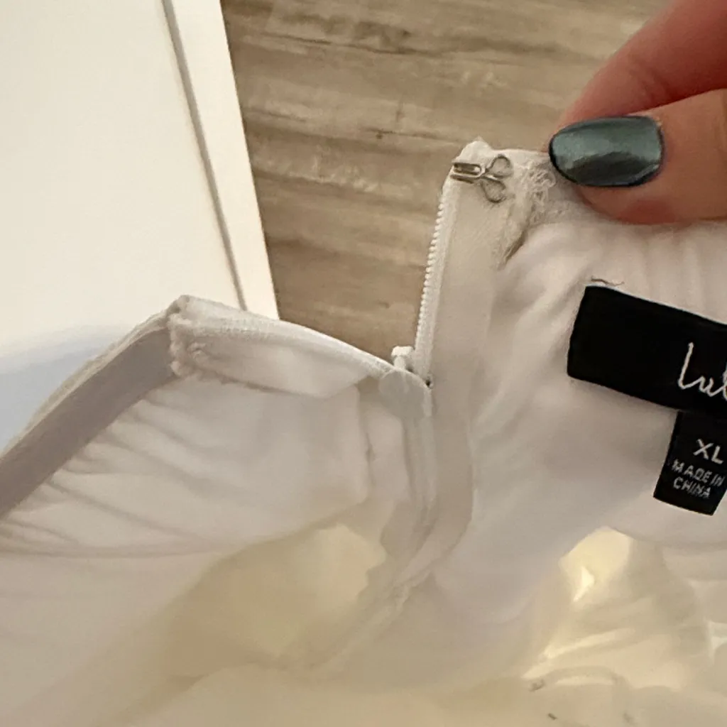 Lulus  White Satin Mini Dress - Image 4