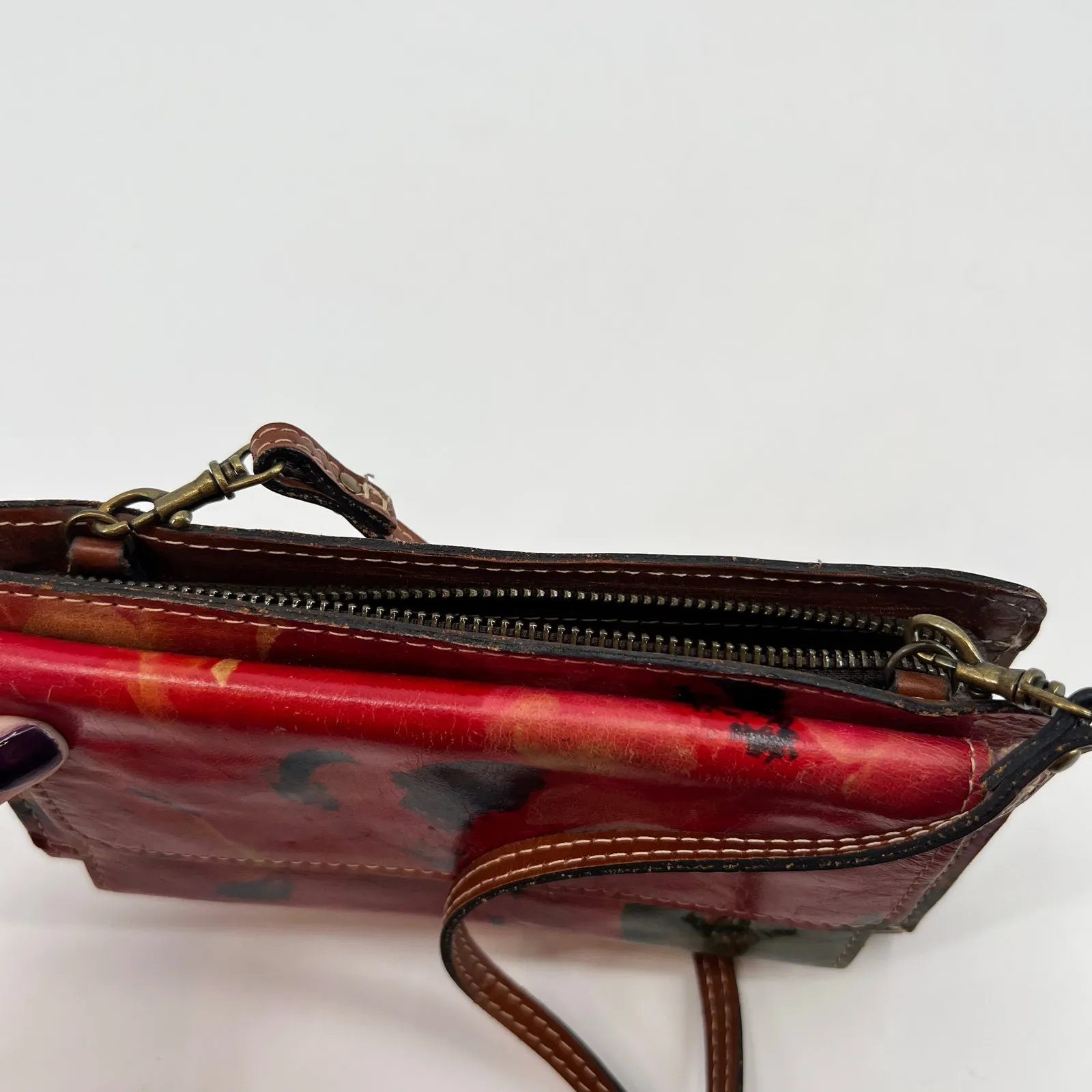 Patricia Nash Azario Crossbody Organizer Wallet floral crossbody leather bag - Image 6