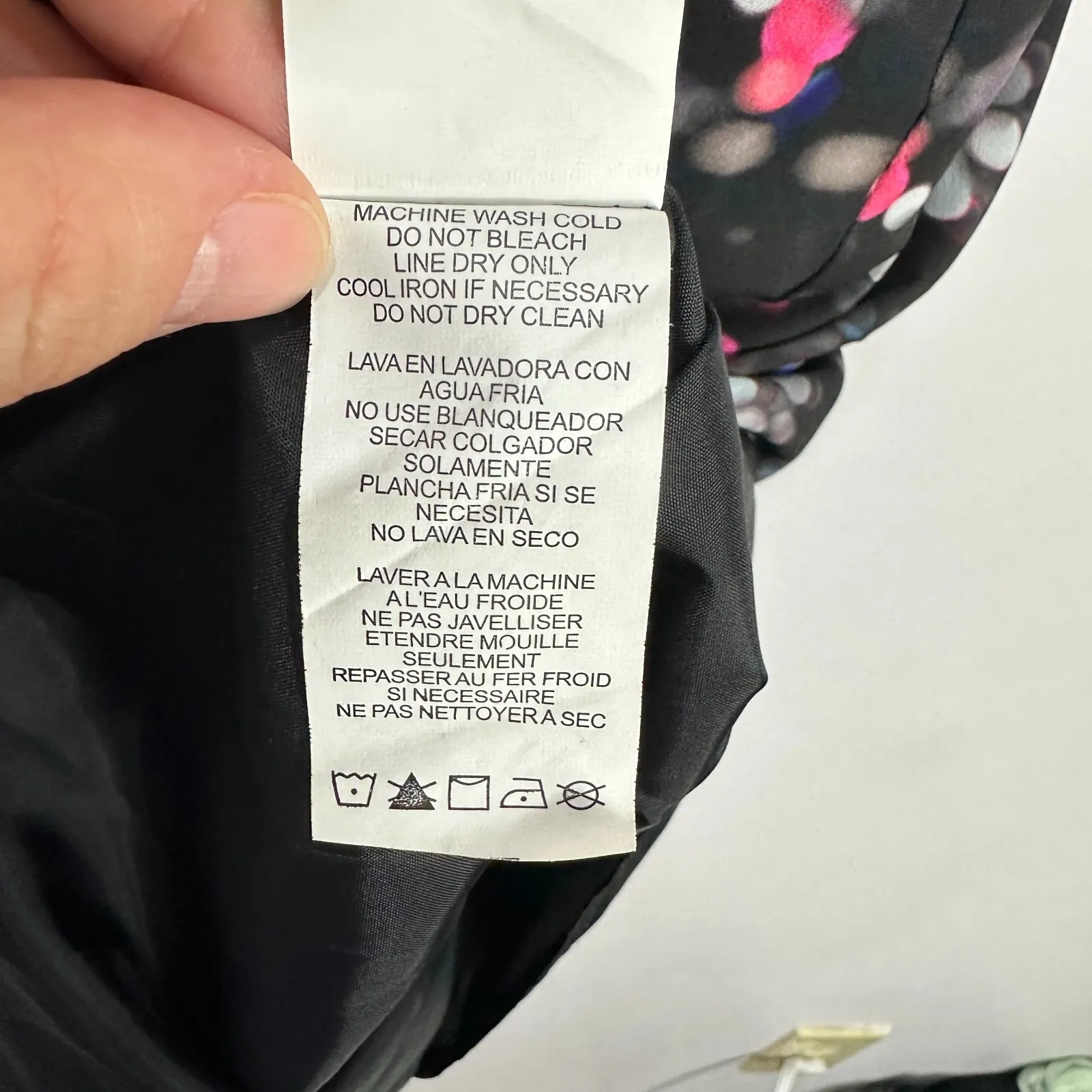 Isaac Mizrahi New York Dress 4 Black Multicolor Dot Print Fit Flare Indie Party - Image 4