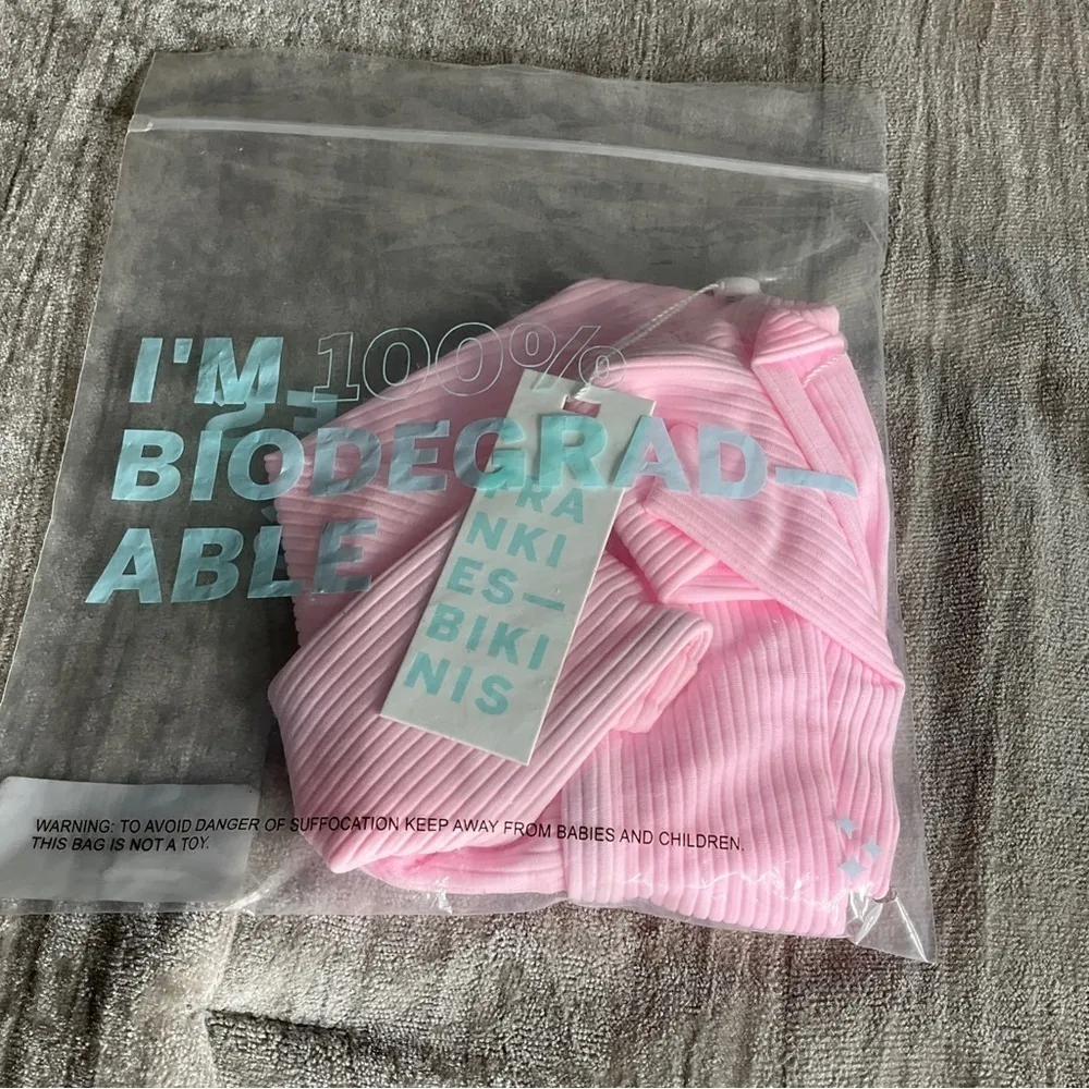 frankies bikinis Pink Gavin Ribbed Bottom New Size XS Barbie Lined - Image 7