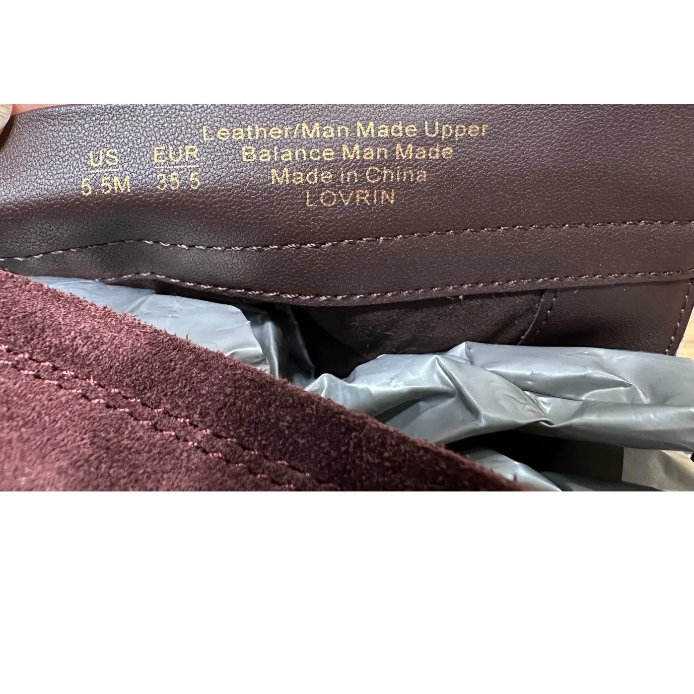 Sam Edelman Lovrin Bootie Spiced Pecan Size 5.5 NWOT Gold Details Dark Burgundy - Image 12