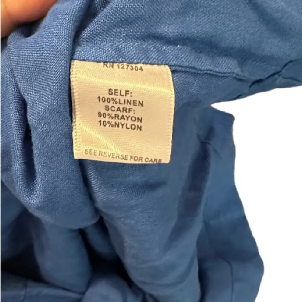 John Mark Blue Linen‎ Dress with Scarf nwt - Image 8