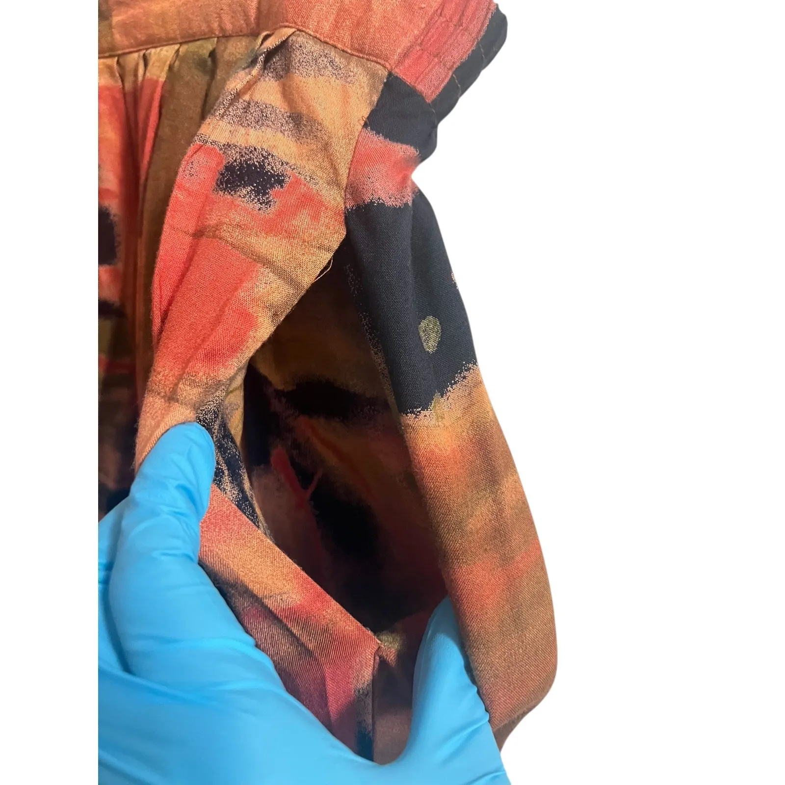 Catherine's Liz & Me Vintage Midi Skirt Womens Plus 18 USA ILGWU *Flaw Orange - Image 5