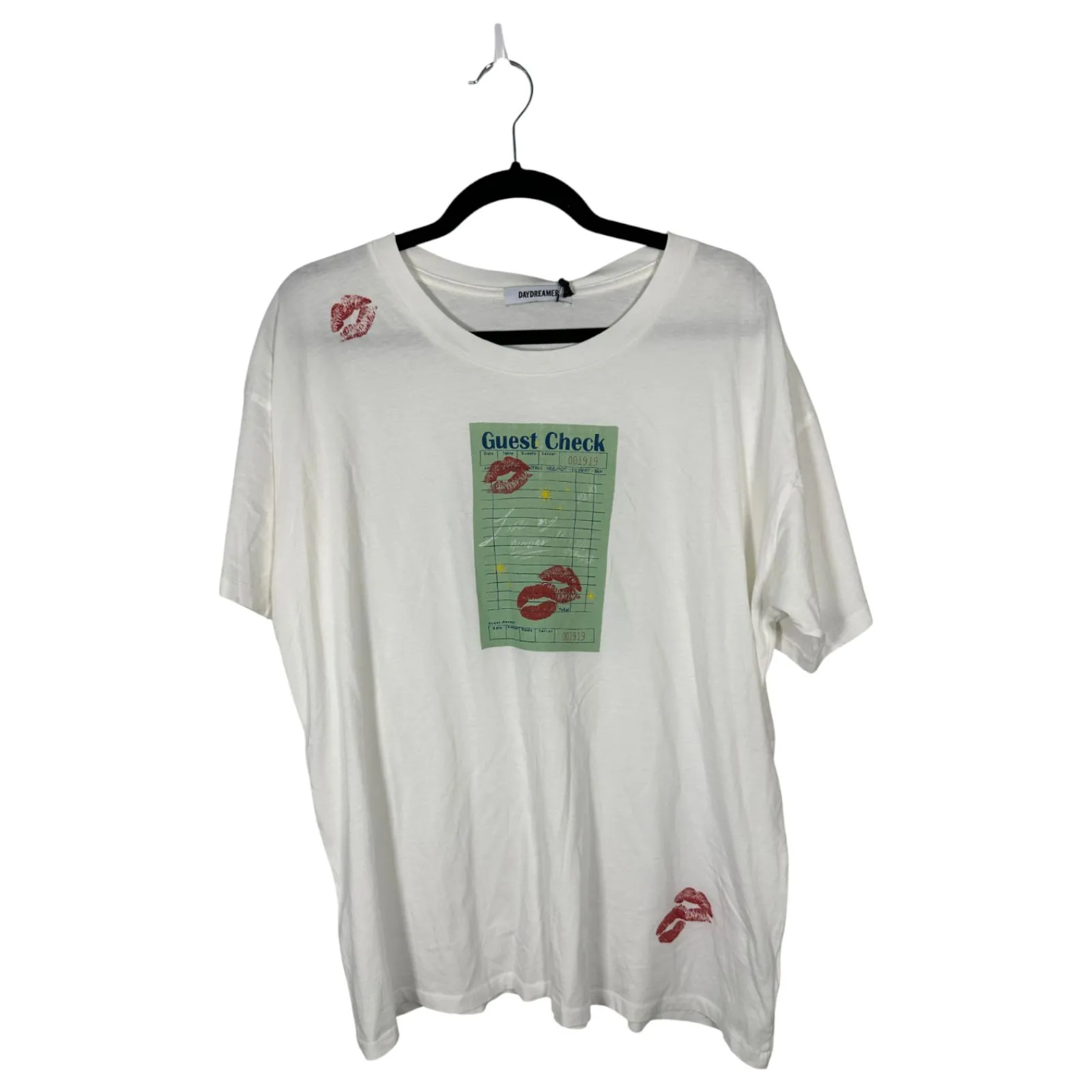 Daydreamer Guest Check Tee Short Sleeve White Shirt Oversized Medium NEW - Image 6