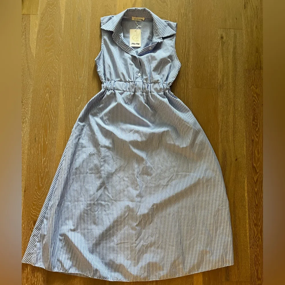 Max Chic Blue and White Checkered Shirt - Image 7