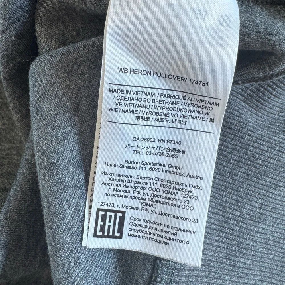 BURTON Women's Gray Pullover Hoodie Small - Image 5