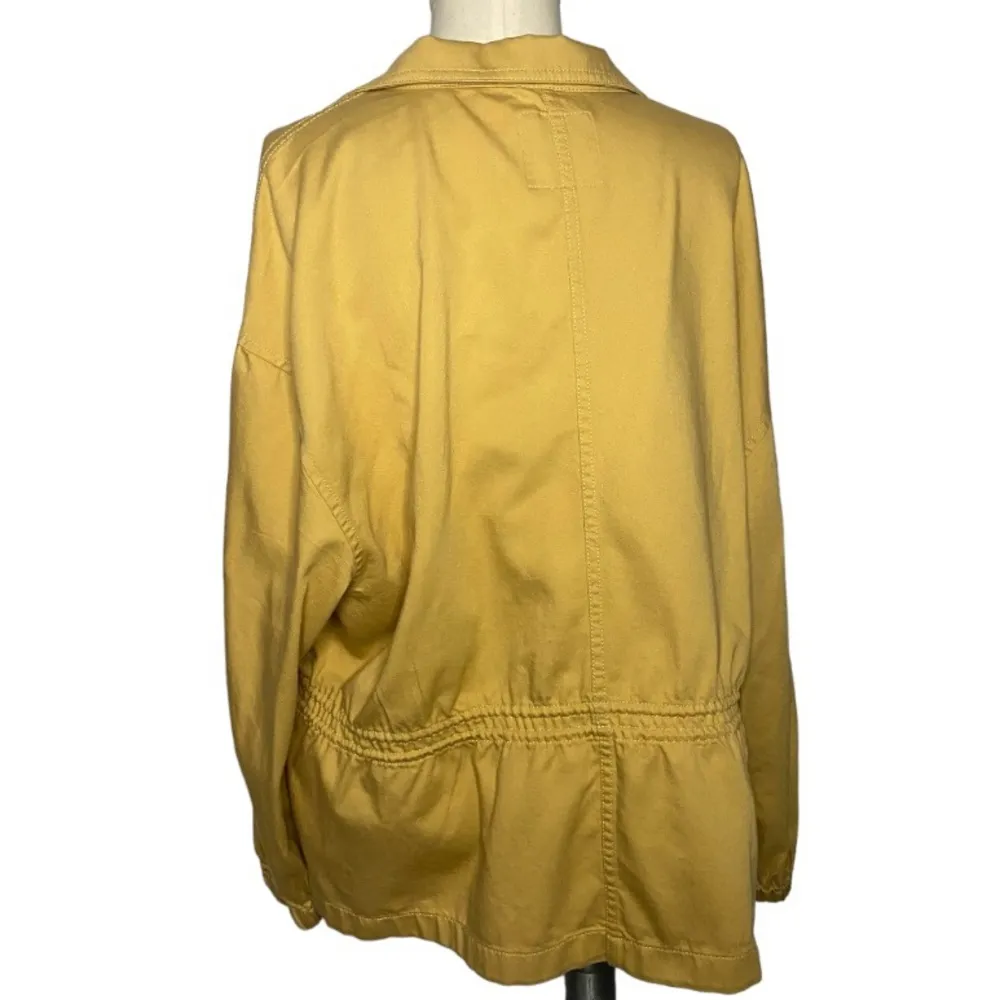 Madewell Highbury Military Cargo Jacket Lightweight Goldenrod Yellow size XL - Image 5