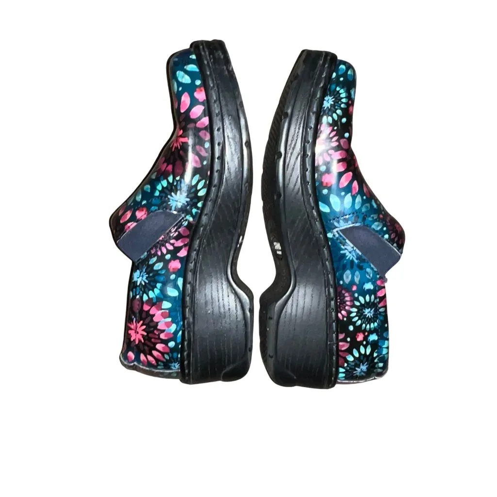 Klogs Naples Women’s Clogs 7.5M Floral Leather Slip Resistant Comfort Used Size 7.5 - Image 5