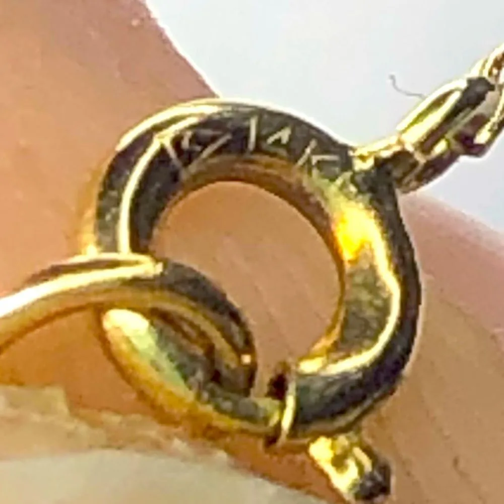 Sapphire and Diamond Vermeil Pendant & 14kt Yellow Gold Spring Clasp Necklace - Image 9