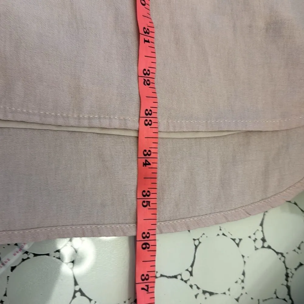 Zara Midi Biege Lined Long Sleeve Beige Tax Line Dress Size Small - Image 5