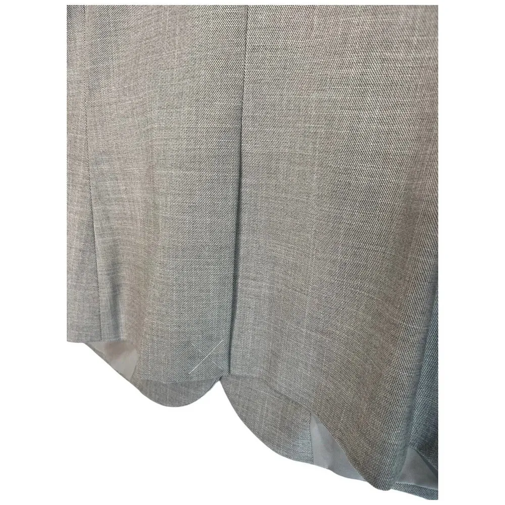 New Ann Taylor Womens 4 One Button Blazer Lined Notched Collar Pockets Gray - Image 9