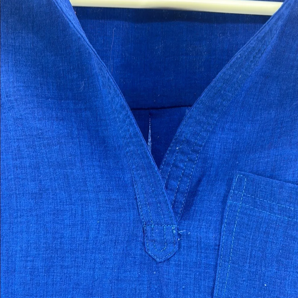 Umgee Women's Mini shirt Dress tunic linen blend Vibrant Blue S summer casual - Image 8