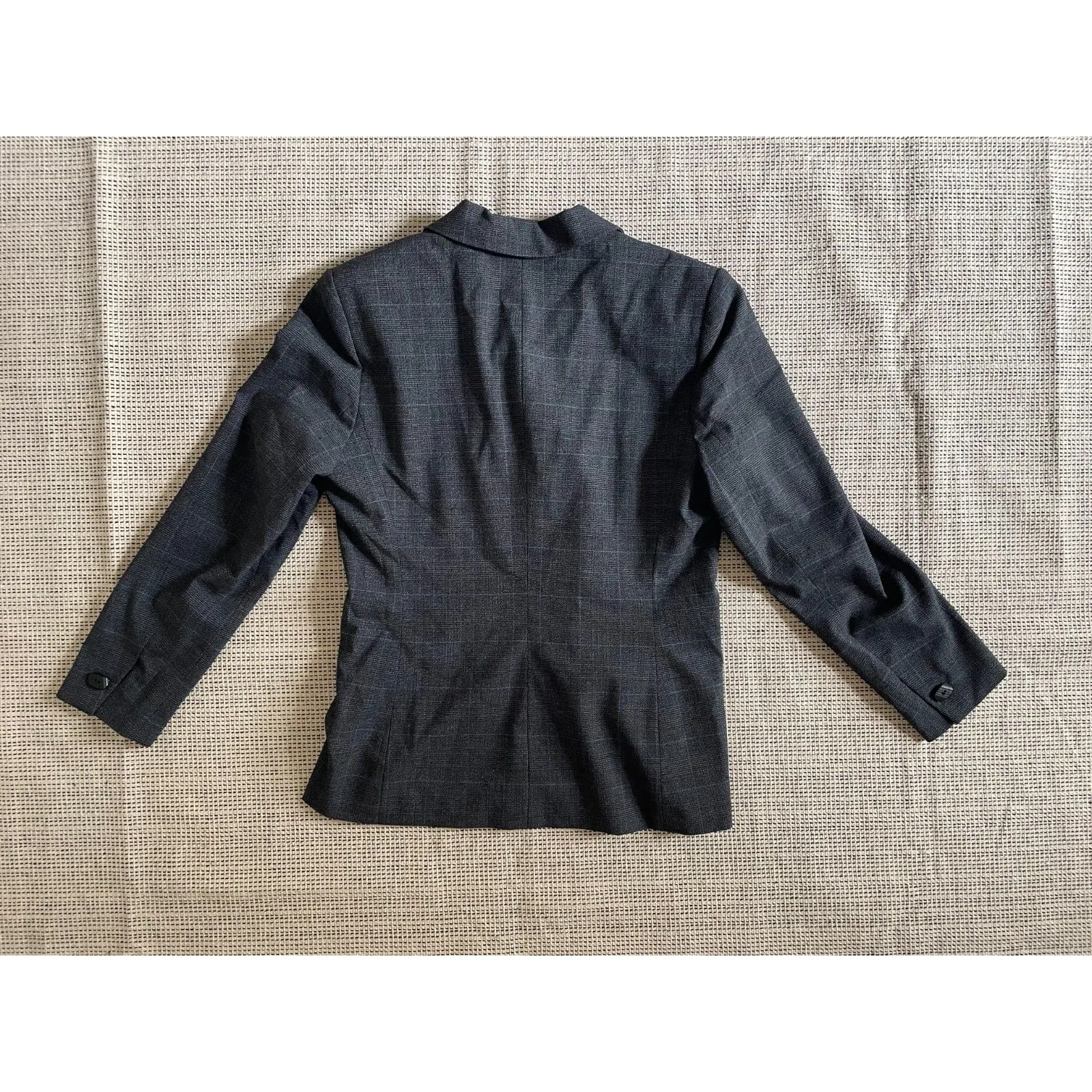 Larry Levine Women's Sz 10P Long-Sleeve Button-Up Plaid Suit Jacket Career Work - Image 2