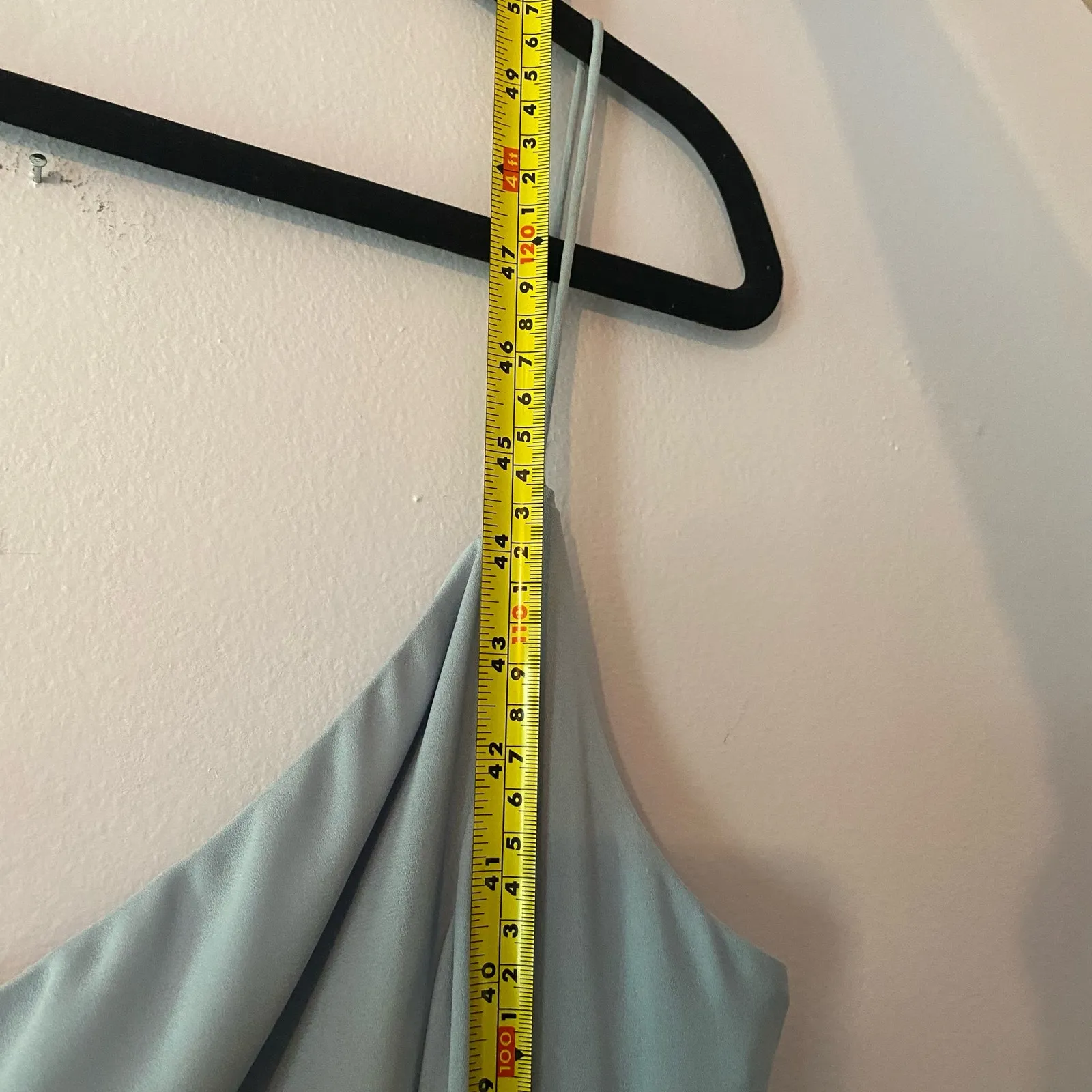 NWT BHLDN Light Blue One Shoulder Anamaria Georgette Midi Dress Women's size 12 - Image 10