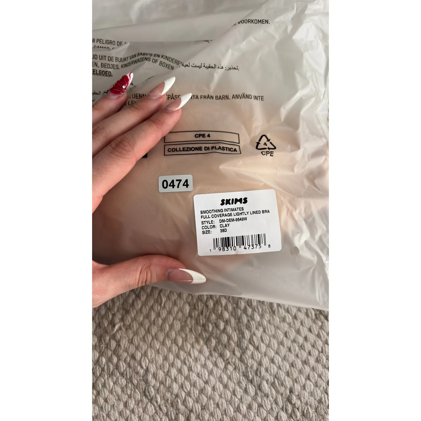 $56 NWT SKIMS Smoothing Full Coverage Lightly Lined Bra Clay Size 38D - Image 8