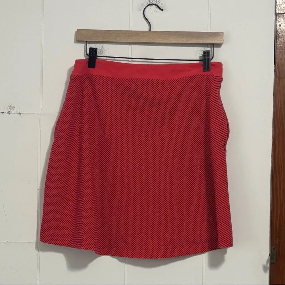 Mountain Hardwear‎ Coral Red Striped Athletic Hiking Skirt Size Medium - Image 4
