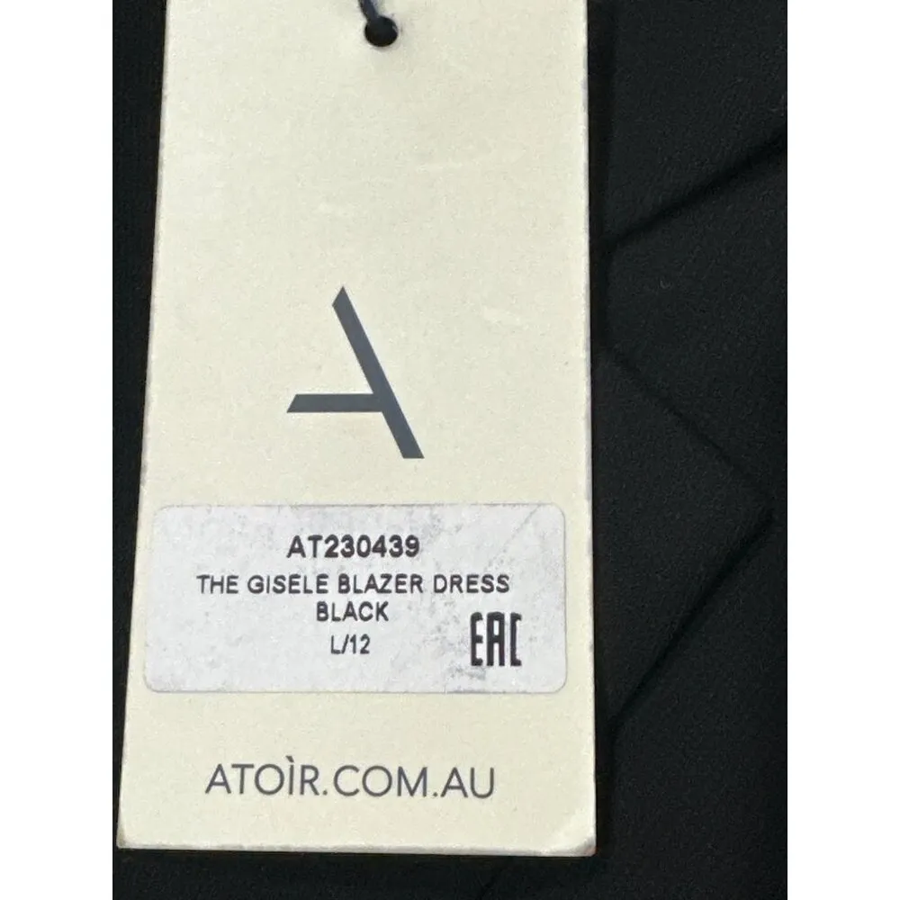 Atoir The Gisele Blazer Dress in Black Large New Womens Jacket Mini Cocktail - Image 10