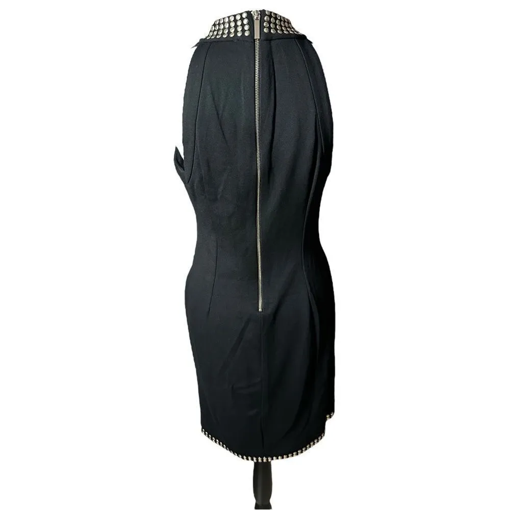 Carmen Marc Volvo Studded Black Dress Sz 8 - Image 8