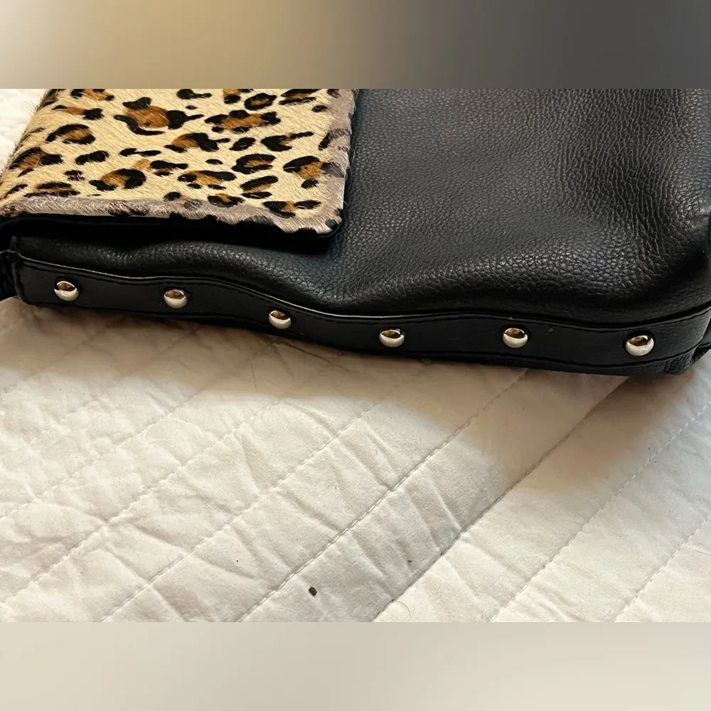 Supresa black and leopard leather handbag Brown - Image 6