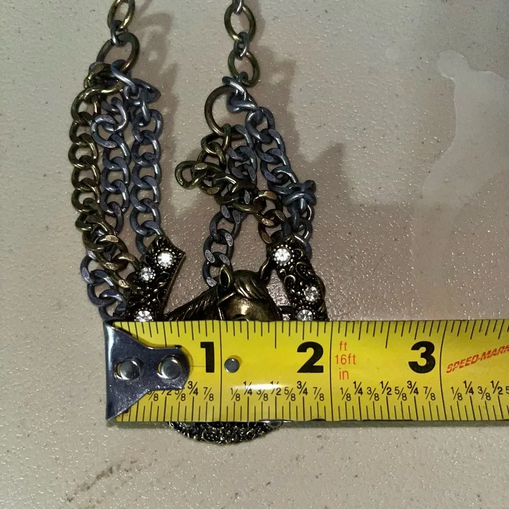 Vintage Western Horseshoe Horse Head Choker Necklace & Bracelet Matching - Image 10