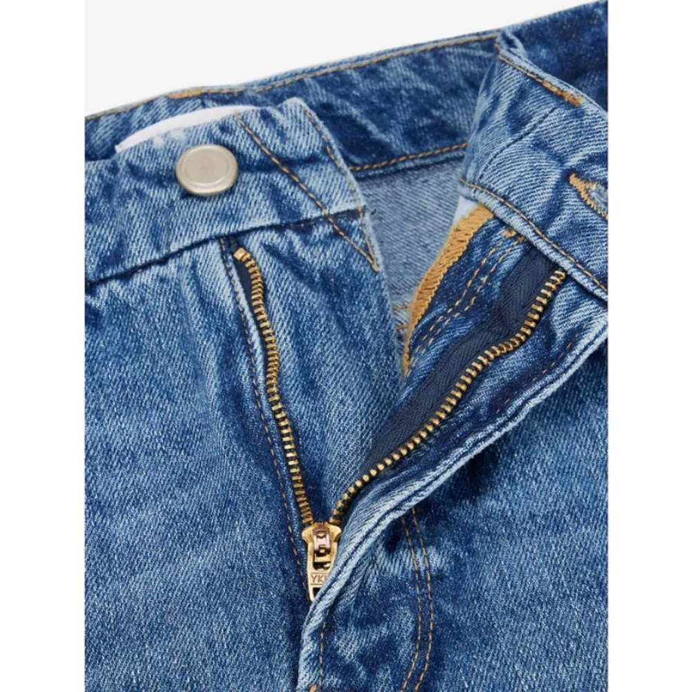 💕GOOD AMERICAN💕 Good Vintage Straight-Leg High-Rise Raw Hem Jeans 6/28 NWT - Image 7