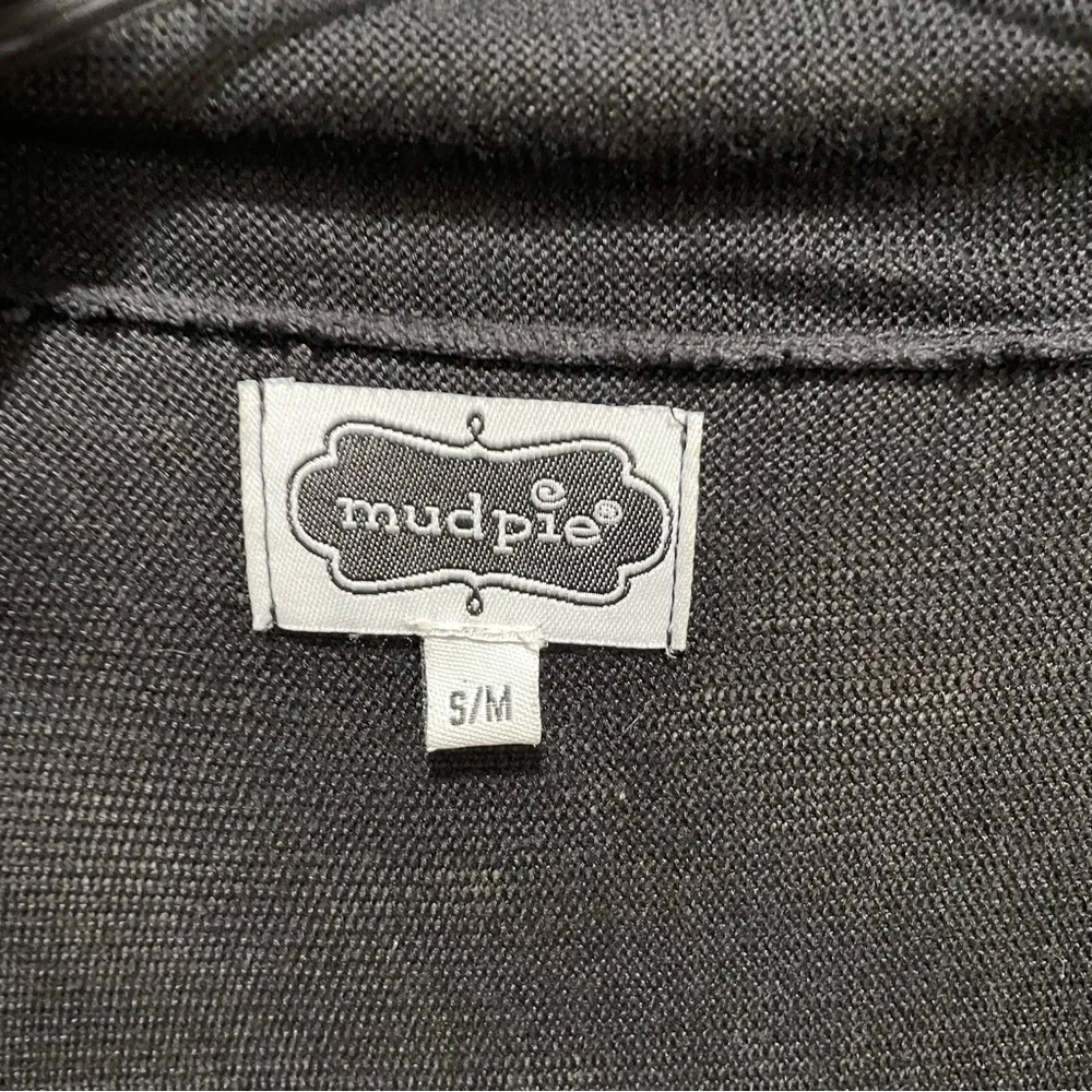 Mud Pie  Fringe Open Cardigan Sweater Black Womens Size Small Medium - Image 5