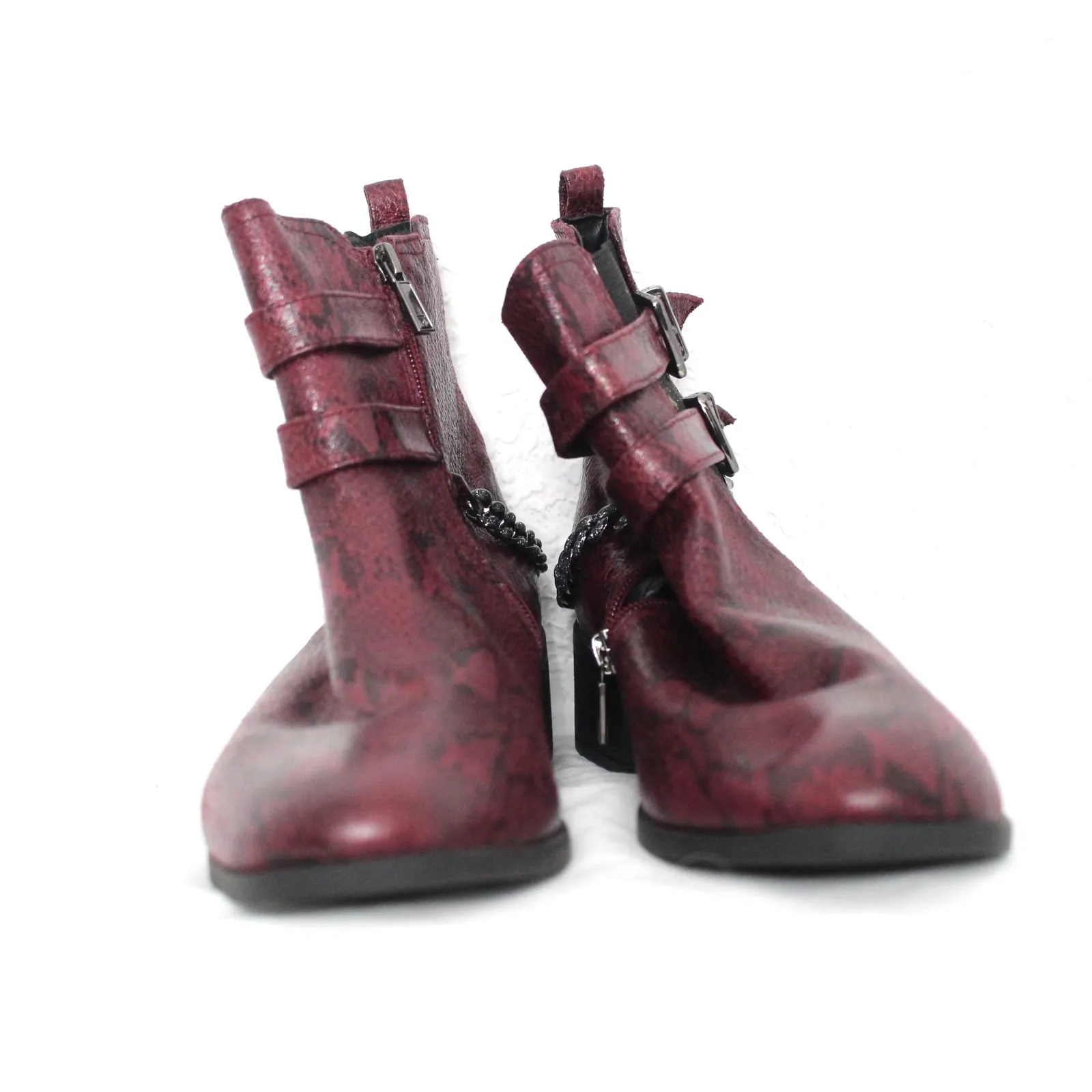 Reaction Kenneth Cole Salt Biker Chain Chelsea Boot Size 8.5 Buckle - Image 2