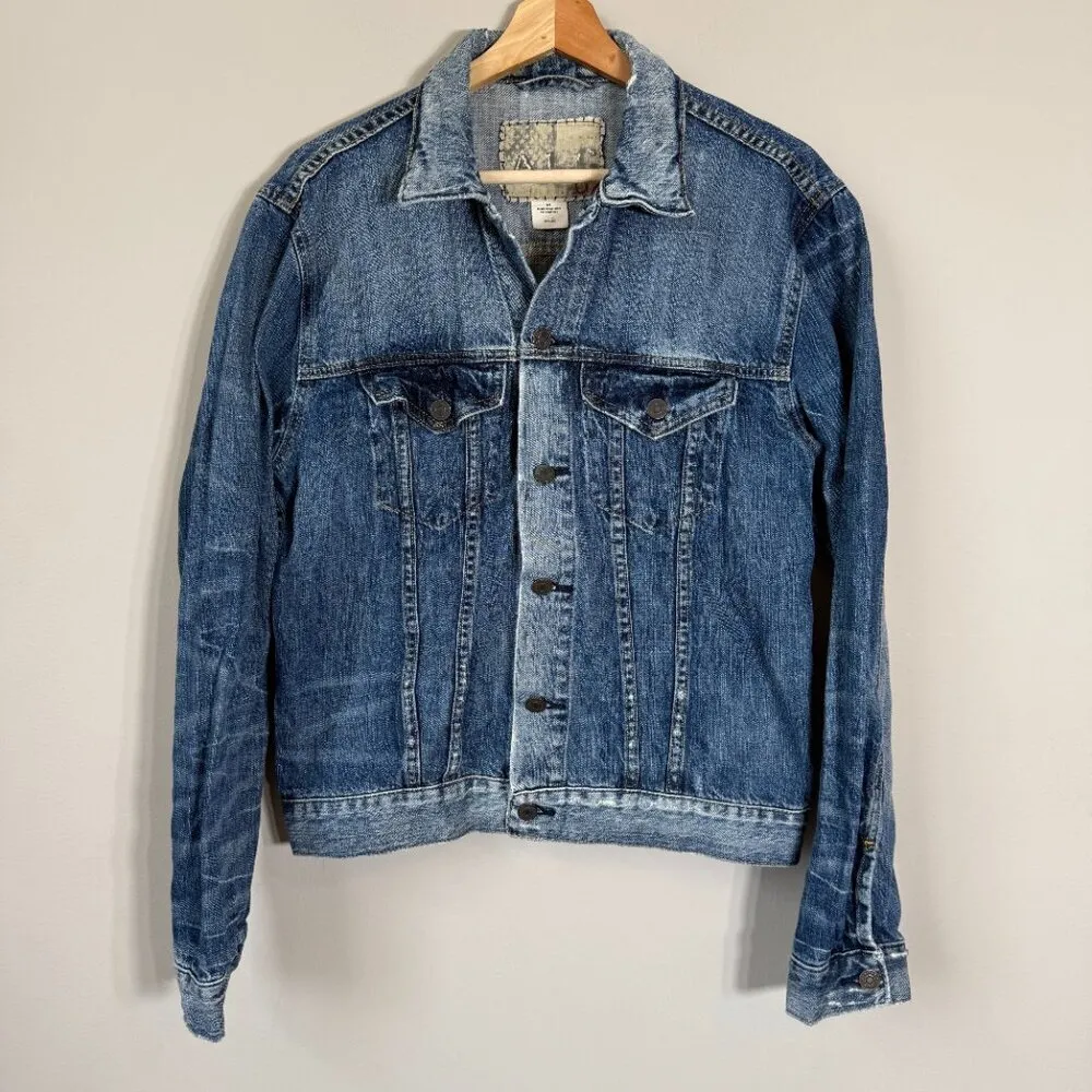 A.L.C. 100% Cotton Denim Jean Jacket Womens Medium Blue Designer Minimalist Chic - Image 4