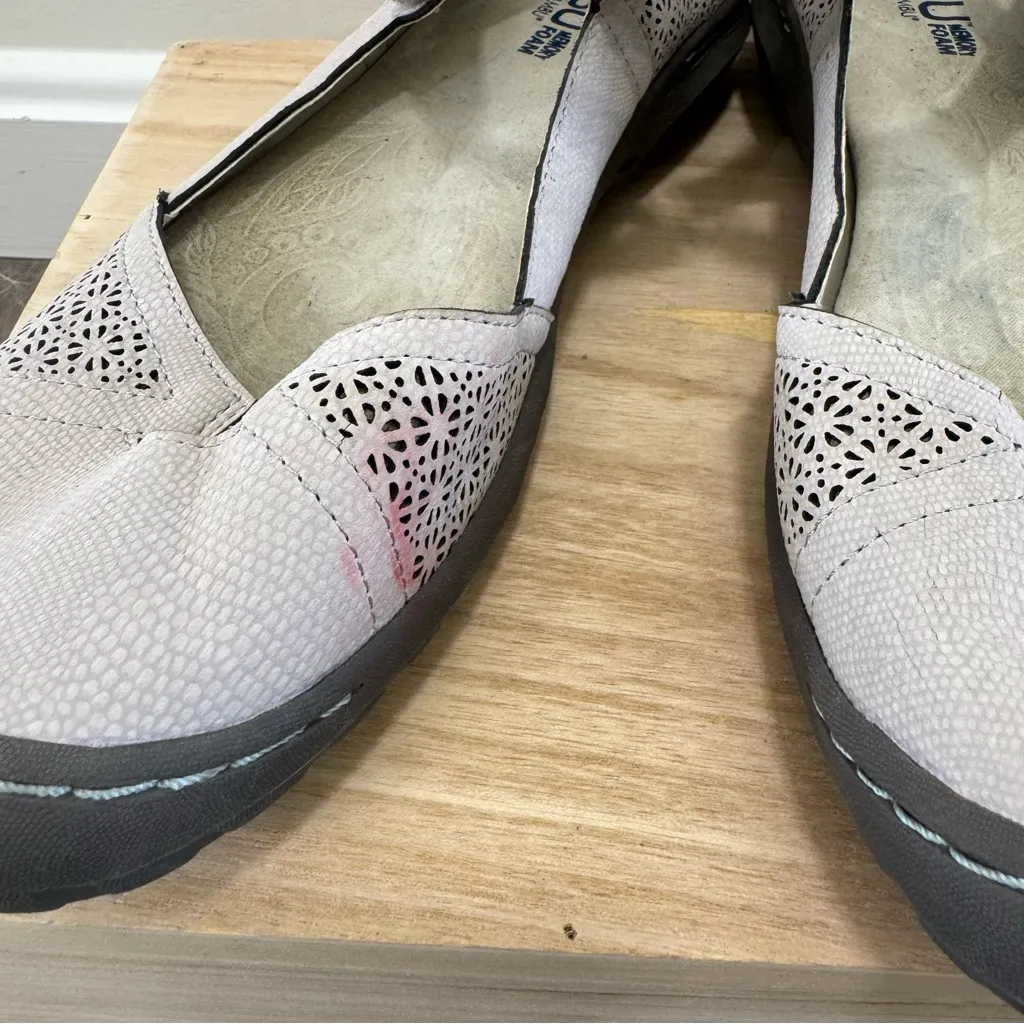 JBU Cream Leather Mary Jane Strap Sandals 8 - Image 6