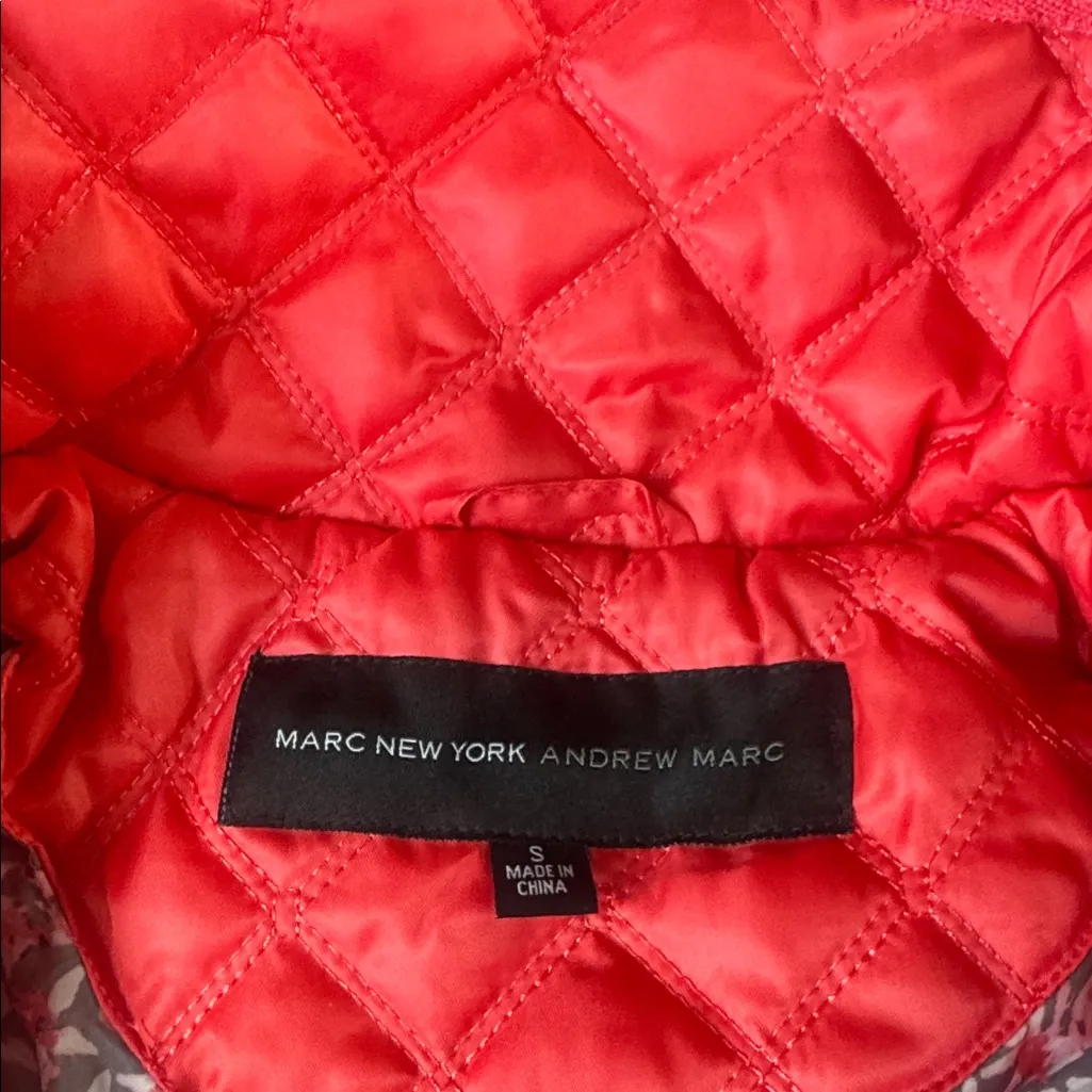 Marc New York Andrew Marc Coral Pink Quilted Puffer Jacket SIZE S - Image 3