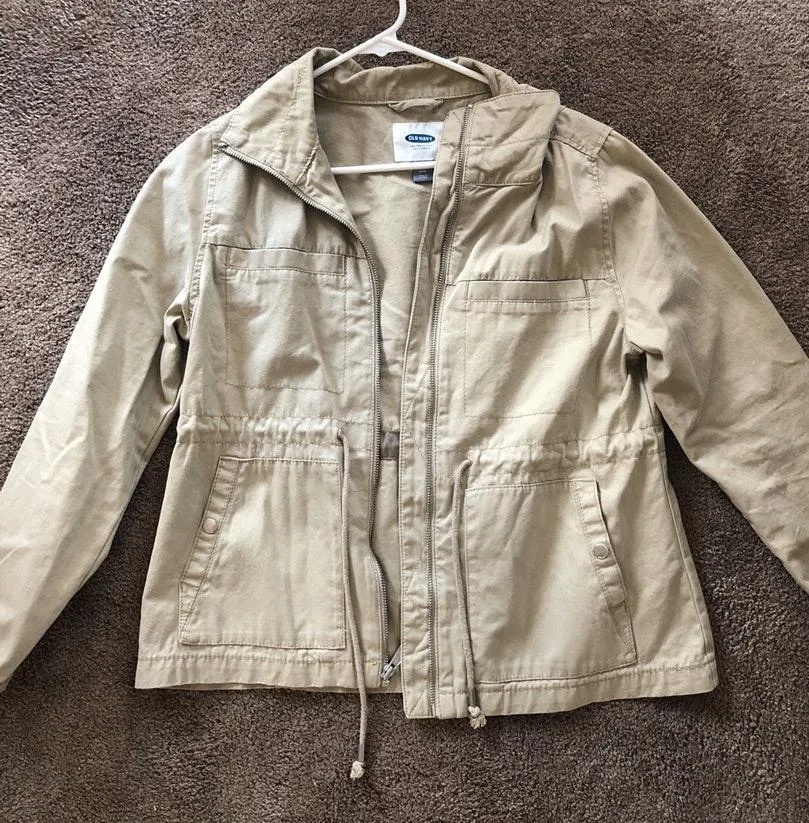 Old Navy Tan Utility Cargo Jacket - Image 2