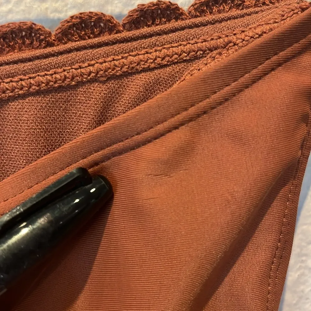 New Wild Fable Women’s Brown Crochet front bikini bottoms String ties Medium NWT - Image 7