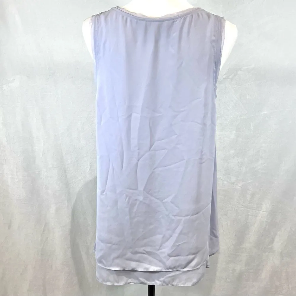 Simply Vera Wang light lavender purple double layer chiffon tank top size medium - Image 4