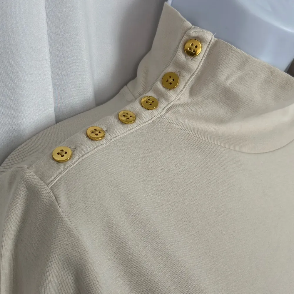 J.Crew Elegant Cream Turtleneck Top (791) - Image 5