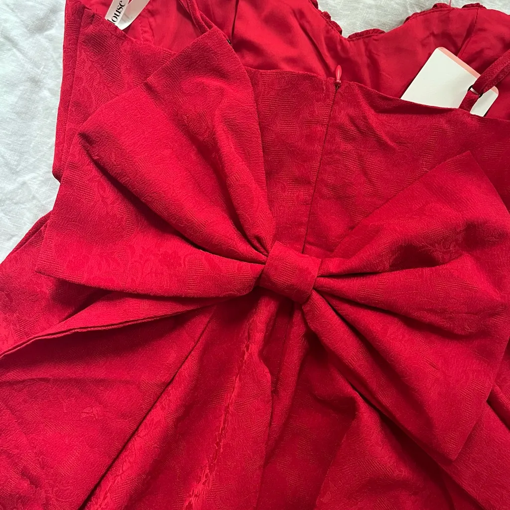NWT JJs House Red Romper with Removable Bows - Image 12