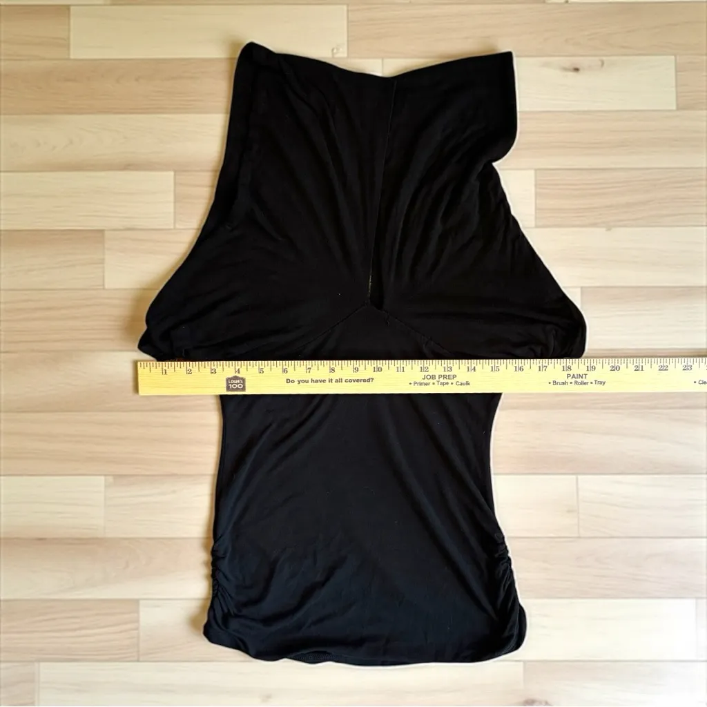 PattyBoutik Black Deep V-Neck Top – Size Small - Image 5