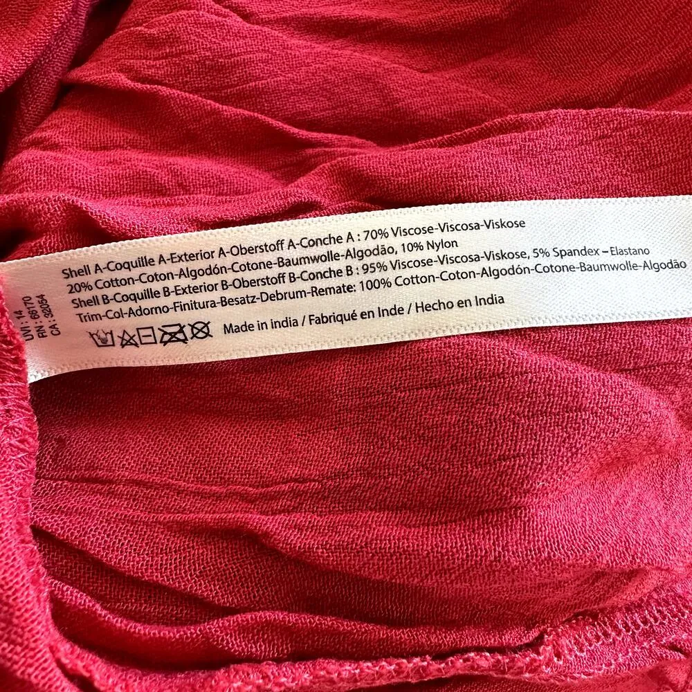 Free People Intimately One Adella Slip Maxi Dress in Bright Red Flowy S NWT - Image 6