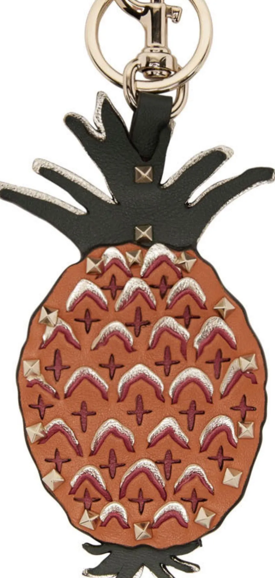 Valentino Garavani Studded Leather Pineapple Bag Charm - Image 4
