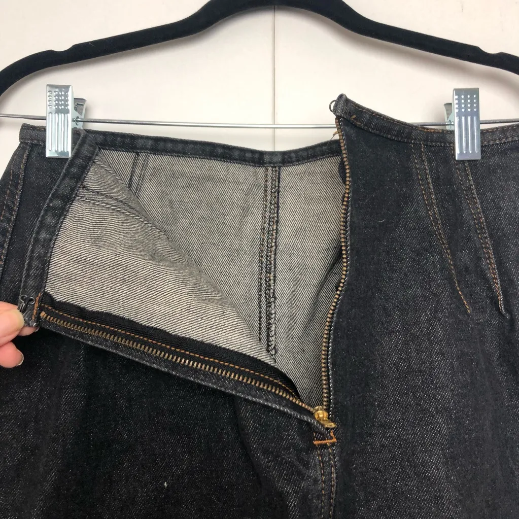 Junior Gaultier Denim Pencil Skirt High Waist Vintage 90’s Blue Size L - Image 4