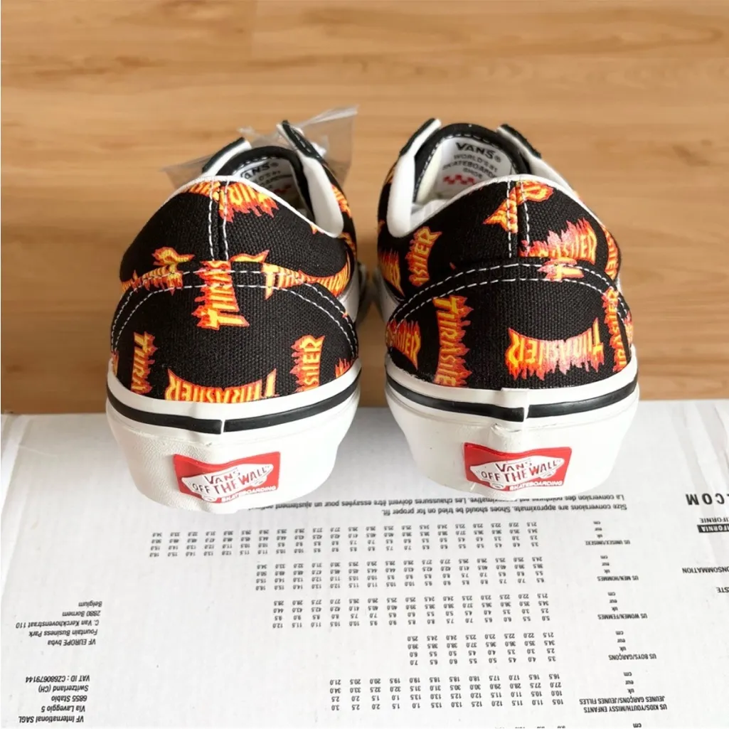 Vans Old Skool Thrasher All Over
Flame Logo Women 8.5 US Mens 7.0 US - Image 8