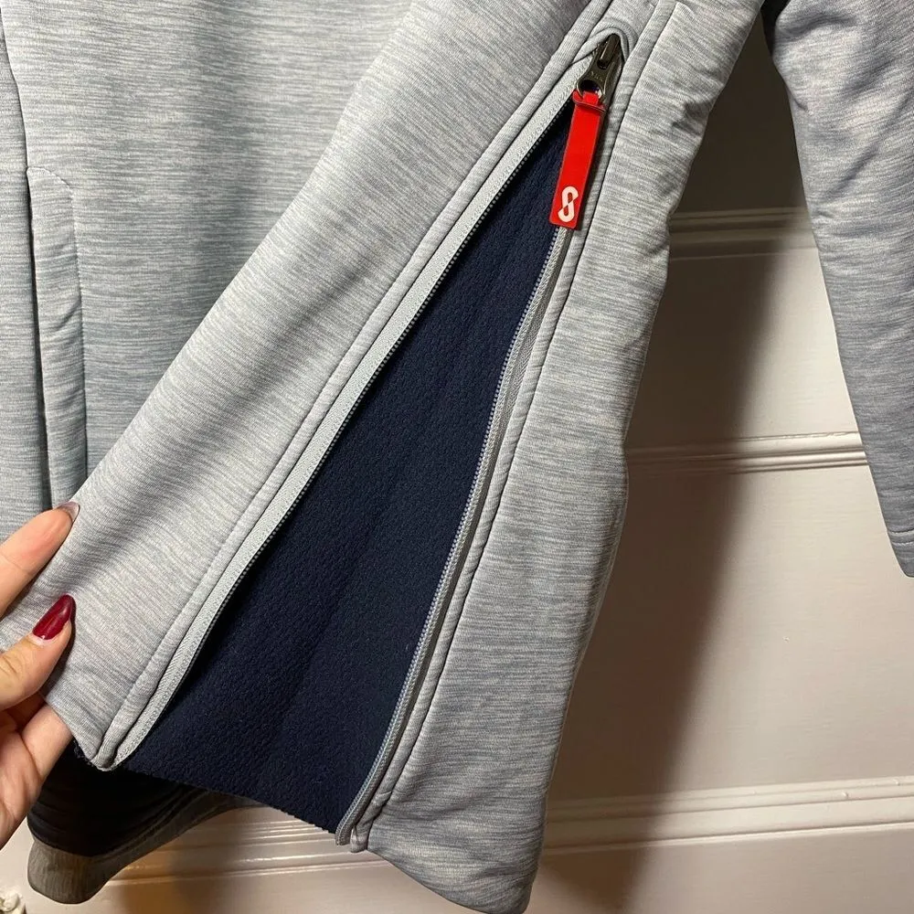 OROS Astra Funnel Neck Solarcore Insulated Pullover in Titanium Heather Gray - Image 12