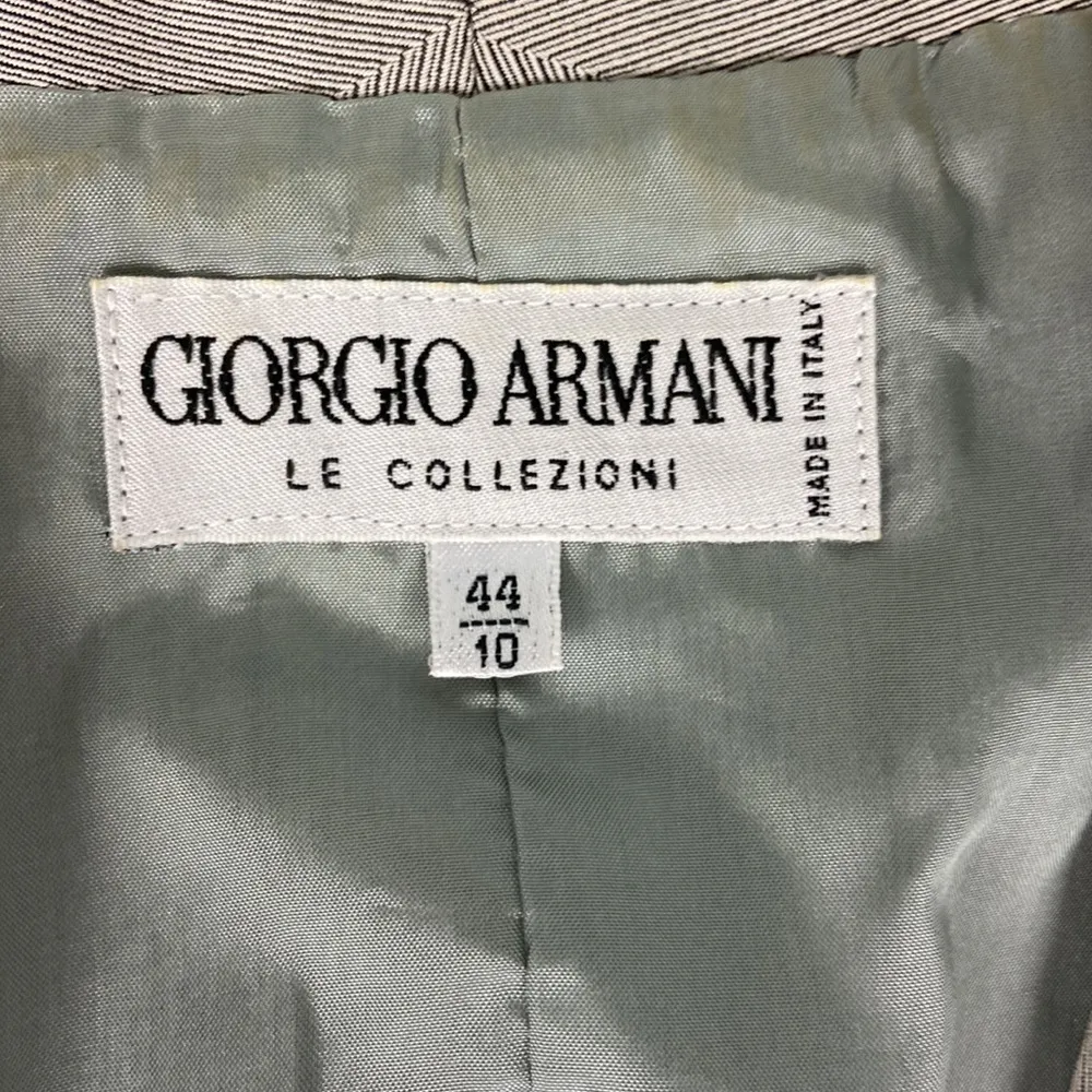Giorgio Armani Blazer Jacket Triple Breasted Long Line Gruppo GFT Silk Size 10 - Image 10