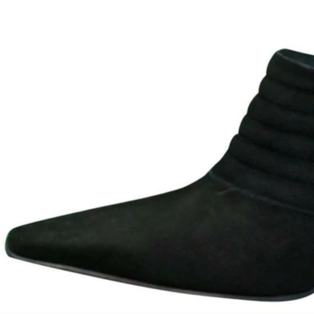 Donald Pliner Black Suede Leather Pump Elastic New Boots Booties New NIB $295 Size undefined - Image 5