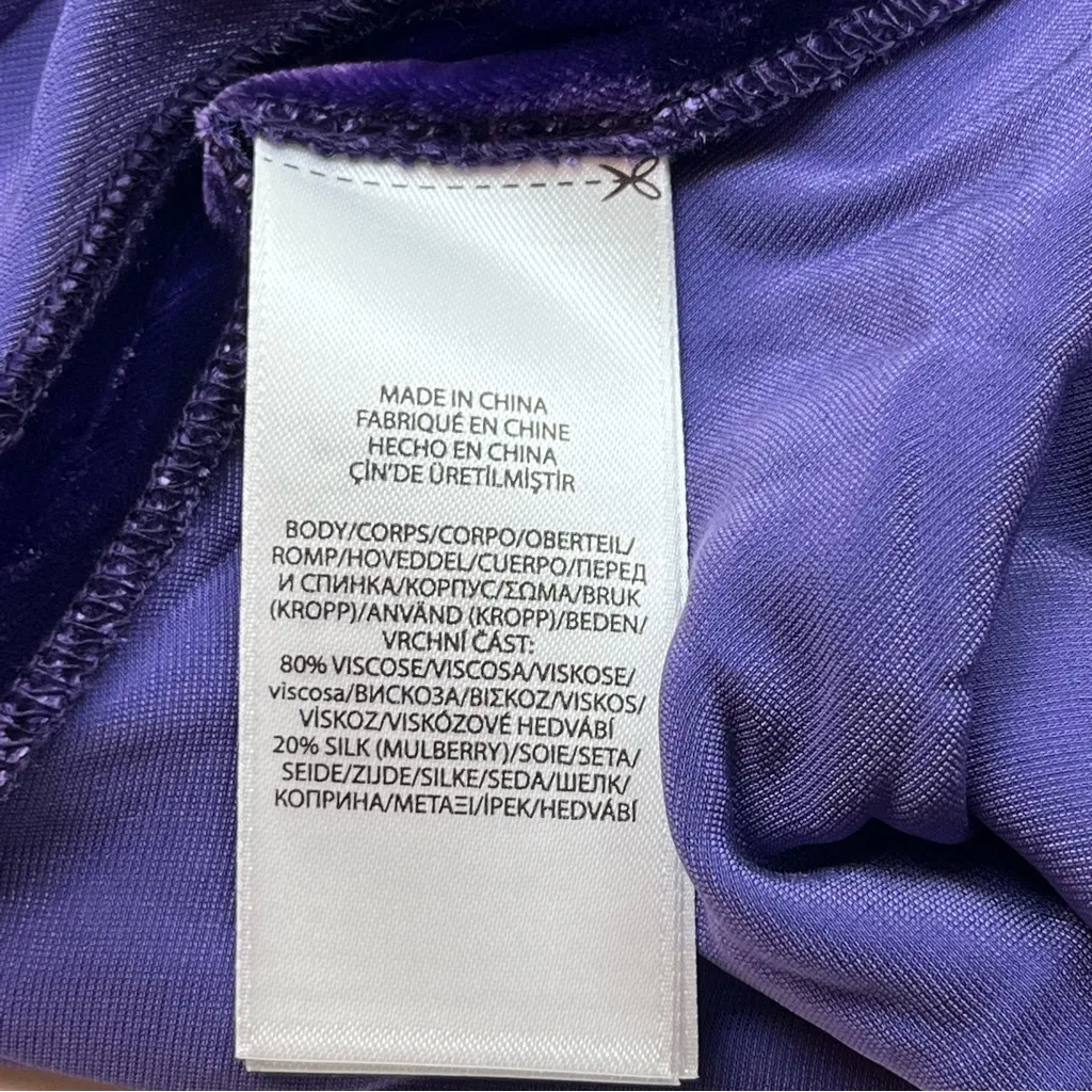 Polo Ralph Lauren Purple Velvet Womens 6 Midi to Maxi Skirt‎ Pull-On NEW *FLAW - Image 3