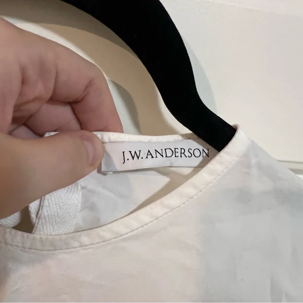 JW ANDERSON White Blouse Short Sleeve Size 6 - Image 6
