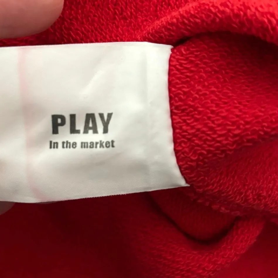 Play Size XL French Terry Sweatshirt Red Cutout Neckline Athleisure - Image 4