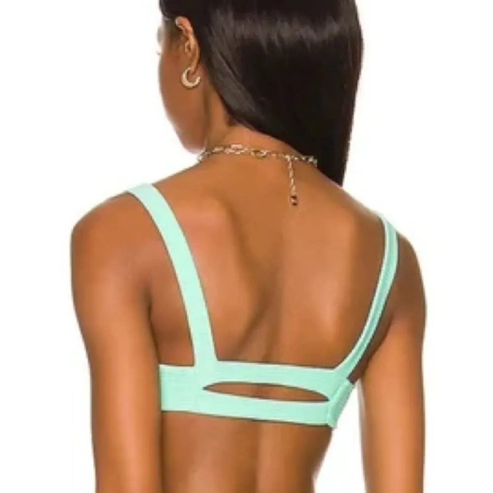 Jess Bikini Top in Bright Teal Small - Image 2